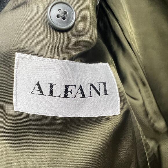 Alfani Men's New Wool Cashmere Blend Dark Olive Green Blazer Jacket Size Large - Picture 2 of 9